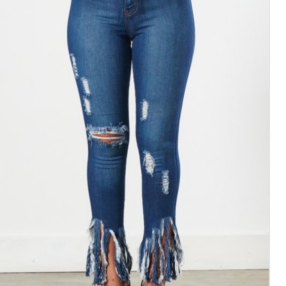 Vibrant Jeans Denim Shredded Jeans Poshmark